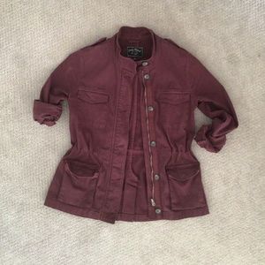 Burgundy military Jacket